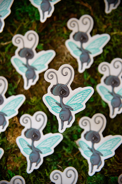 Winged Sprocket Sticker